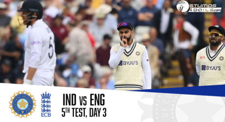 IND Vs ENG 5th Test, Day 3: India extend lead to 257 against England