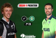 NZ Vs IRE 2nd T20 Dream 11 Prediction