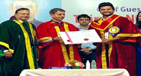 Suresh Raina received an honorary doctorate from VELS University