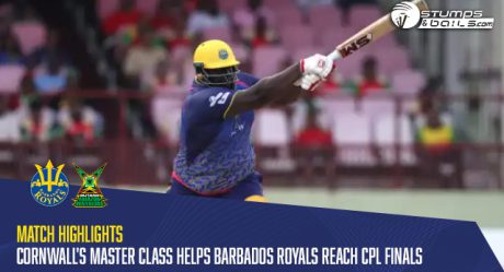 BR vs GAW: Cornwall’s master class helps Barbados Royals reach CPL finals