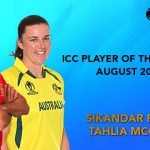 Sikandar Raza and Tahlia McGrath win ICC Player of the Month awards for August 2022