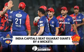 India Capitals beat Gujarat Giants by 6 wickets India Capitals Vs Gujarat Giants Match Highlights