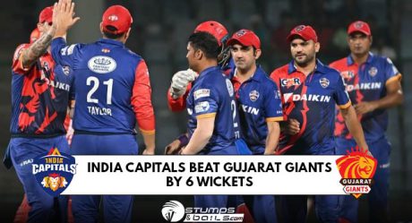 India Capitals beat Gujarat Giants by 6 wickets