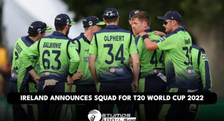 Ireland Announces Squad For T20 World Cup 2022