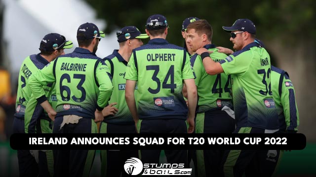Ireland T20 World Cup squad