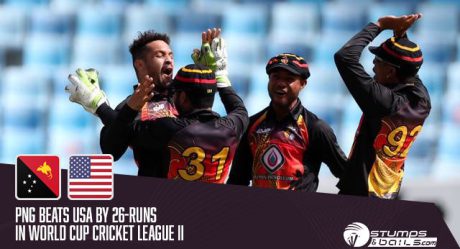 PNG Beats USA by 26-runs in Cricket World Cup League II