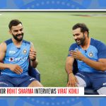 Anchor Rohit Sharma interviews Virat Kohli