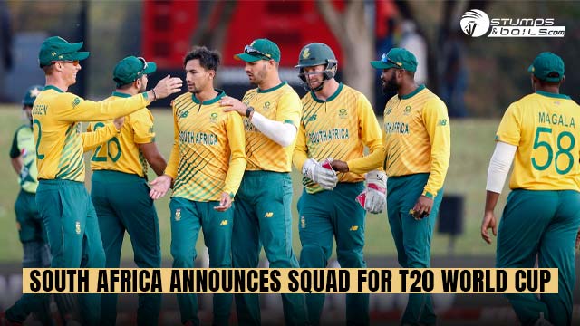 South Africa Squad For T20I World Cup