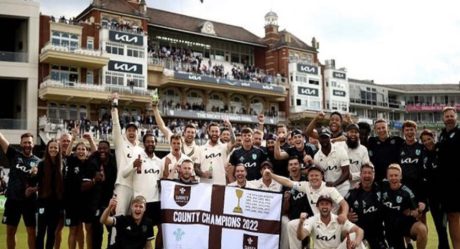 Yorkshire defeated by Surrey to win the County Championship.