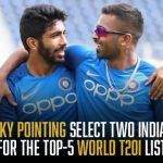 Ricky Pointing select two Indians for the Top-5 World Cup T20I list