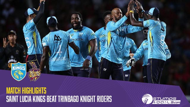 Saint Lucia Kings Vs Trinbago Knight Riders match highlights