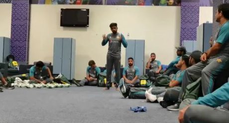 Babar Azam gives motivational dressing room speech after India loss