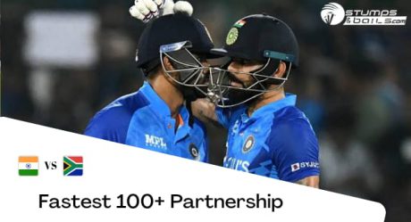 Fastest 100+ partnership for India In T20Is