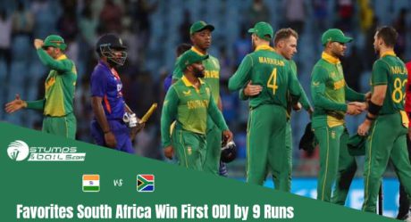 IND VS SA ODI Series: Favorites South Africa Win First ODI by 9 Runs
