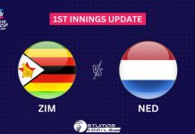 NED vs ZIM: Zimbabwe Batting crumbles as Netherland restrict Zimbabwe for 177 NED vs ZIM First Innings Update