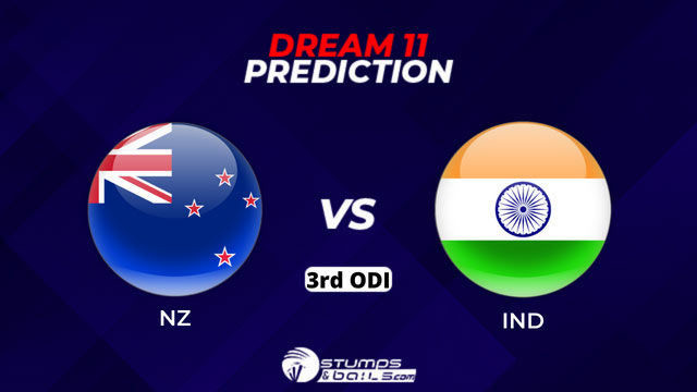 NZ Vs IND 3rd ODI Dream 11 Prediction