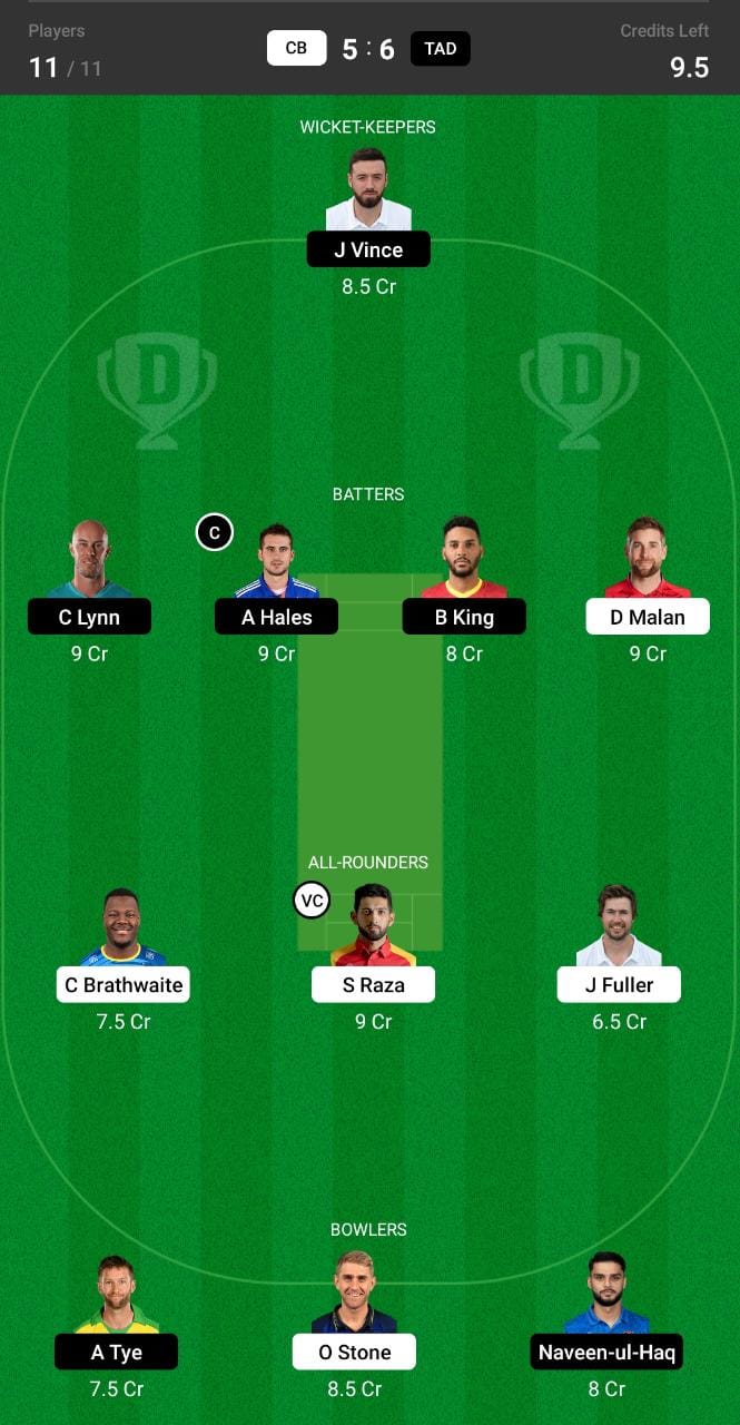  CB VS TAB Dream 11 Prediction