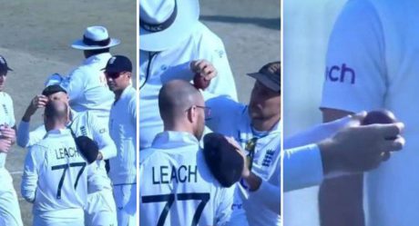 Joe Root discovers new way of shining red ball, uses Jack Leach’s head