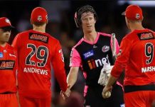 KFC BBL 12 THE SIXERS MAKE IT TWO STRAIGHT WINS AGAINST THE RENEGADES Sydney sixers vs Melbourne Renegades match highlights