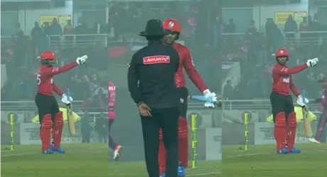 Shakib Al Hasan loses temper, charges at umpire over wide ball decision