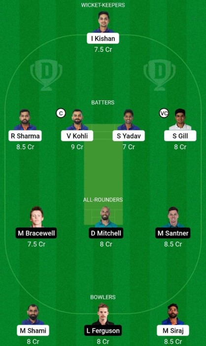 IND vs NZ Dream 11 Team Today