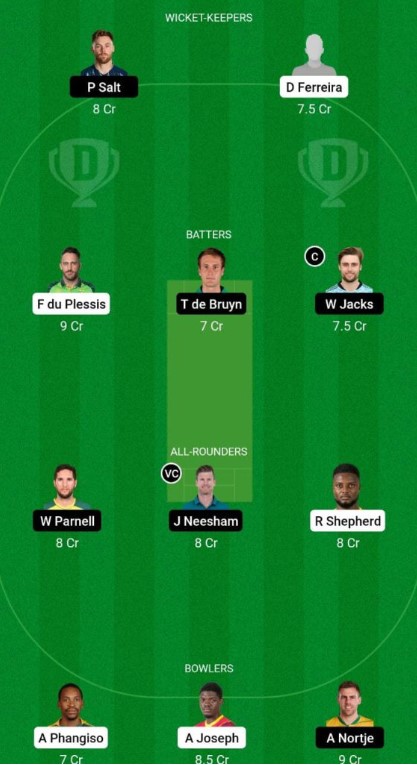 JOH Vs PRE Dream 11 Team