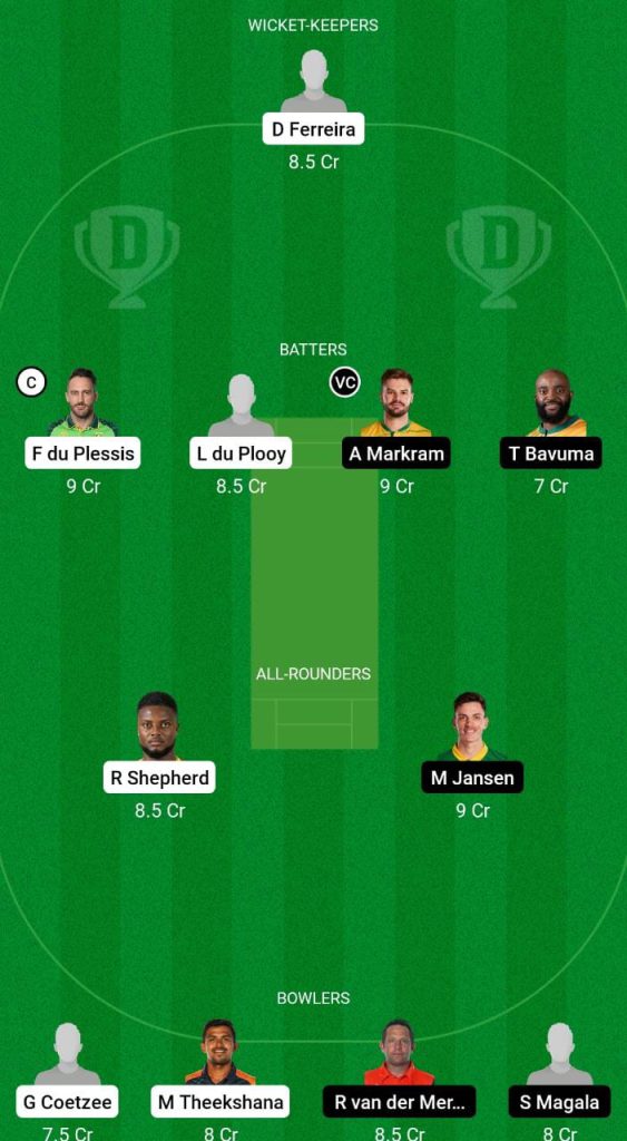 JOH vs ESC Dream 11 Team