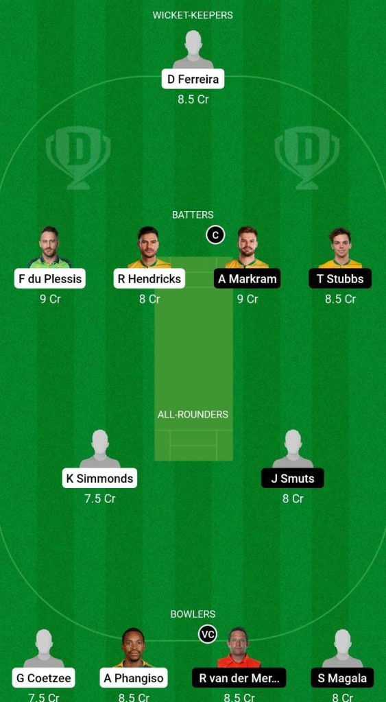 JOH vs ESC Dream 11 Team