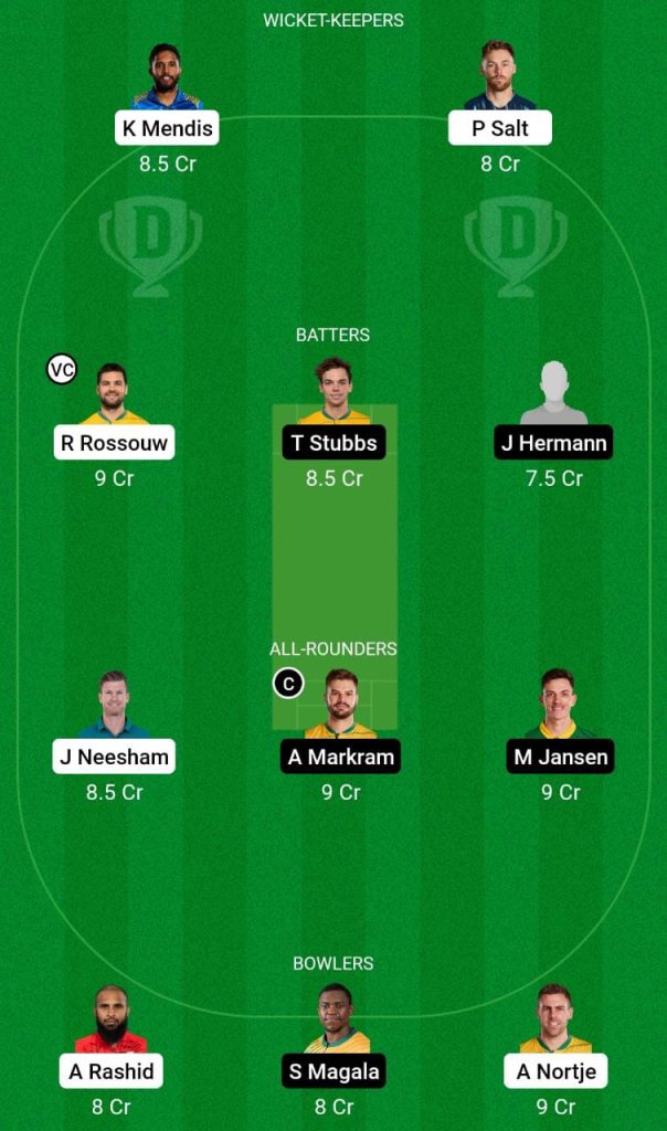 PRE vs EAC Dream11 Team