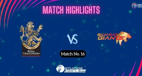WPL 2023 :- RCB-W vs GG-W Highlights: RCB cruises to a comfortable 8-wicket victory over Gujarat Giants thanks to Sophie Devine’s century.