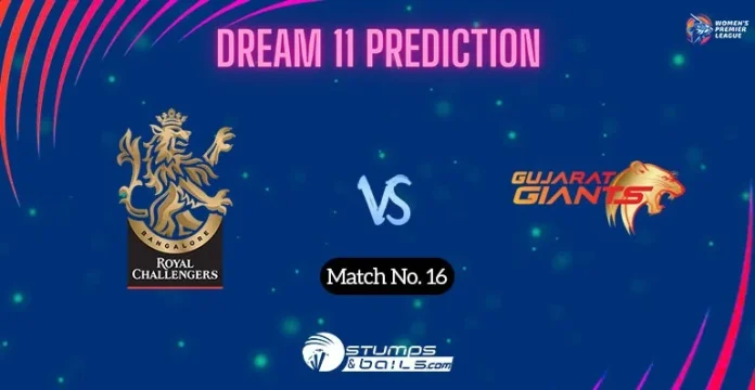 RCB-W vs GUJ-W Dream11 Prediction