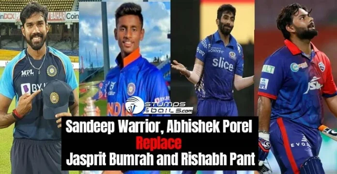 Jasprit bumrah and rishabh pant's replacement