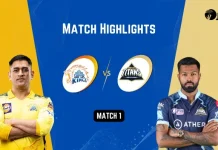 GT vs CSK Match Highlights