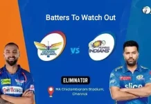 Batters to watch out for LSG vs MI Eliminator Match