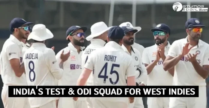 India’s squads for West Indies Tests