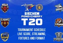 Siechem Pondicherry T20 Tournament Schedule: Live Score, Streaming, Fixtures And Format Siechem Pondicherry T20 Tournament Schedule