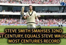 Steve Smith smahses 32nd test century, equals Steve Waugh’s most centuries record Steve Smith 32nd test century