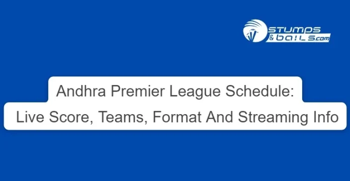 Andhra Premier League 2023 Schedule