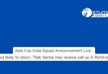 Asia Cup 2023 India Squad: KL Rahul, Iyer back in squad, Tilak Varma called up in Rohit-led team Asia Cup 2023 India Squad