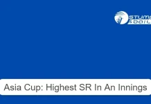 Asia Cup: Highest SR In An Innings Highest strike rates in an innings in Asia Cup