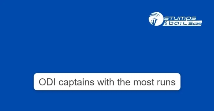 ODI captains with the most runs