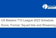 US Masters T10 League 2023 Schedule: Live Score, Format, Squad lists and Streaming info US Masters T10 League 2023 Schedule
