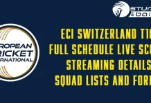 ECI Switzerland T10 Full Schedule: Live Score, Streaming Details, Squad Lists and Format ECI Switzerland T10 Schedule