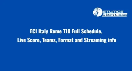 ECI Italy Rome T10 Full Schedule: Live Score, Teams, Format and Streaming info