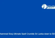 Mohammed Siraj Ultimate Spell Crumble Sri Lanka down to 50/10 IND vs SL Asia Cup 2023 Final Update