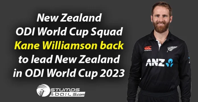 New Zealand ODI World Cup Squad
