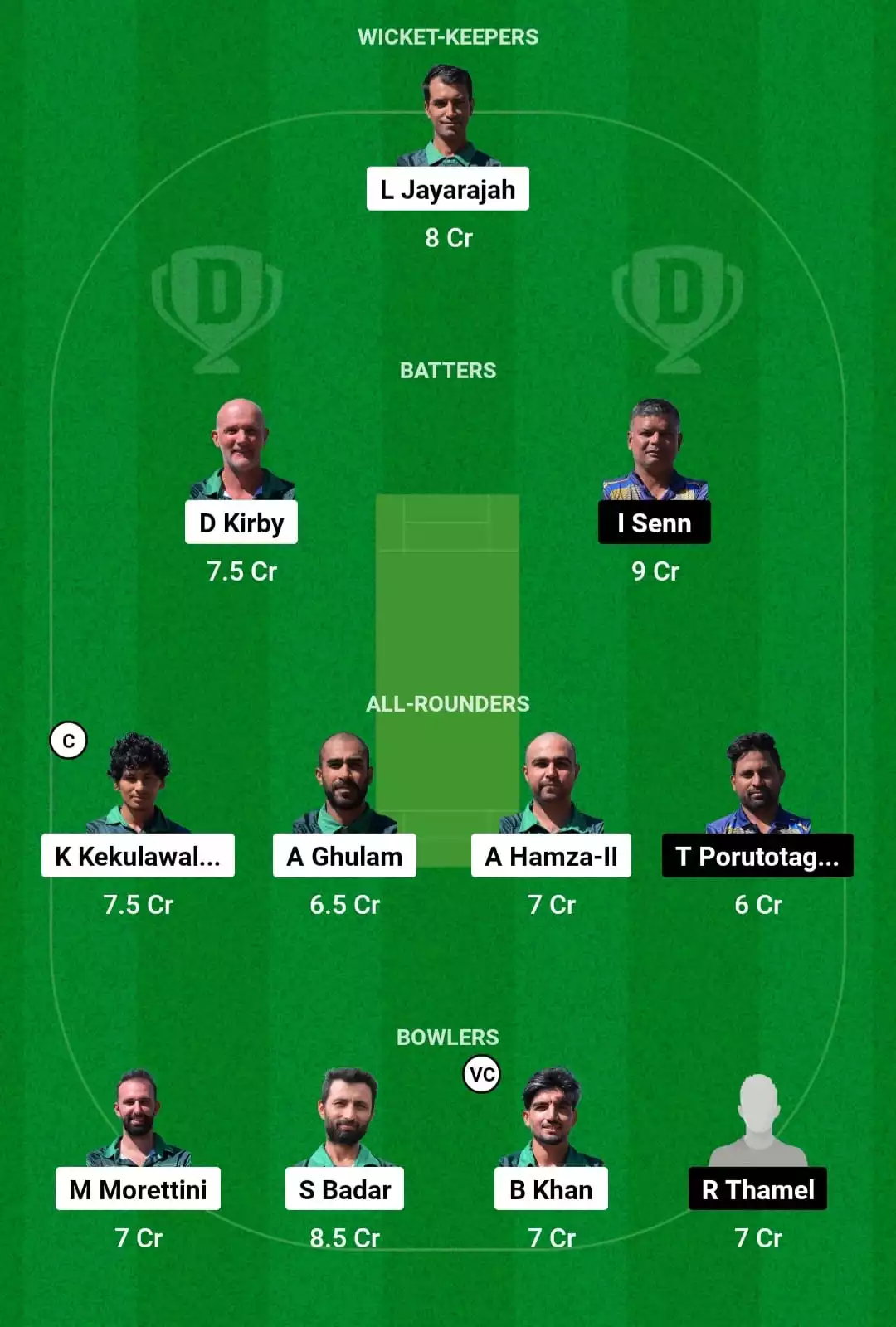 RC vs CAS Dream11