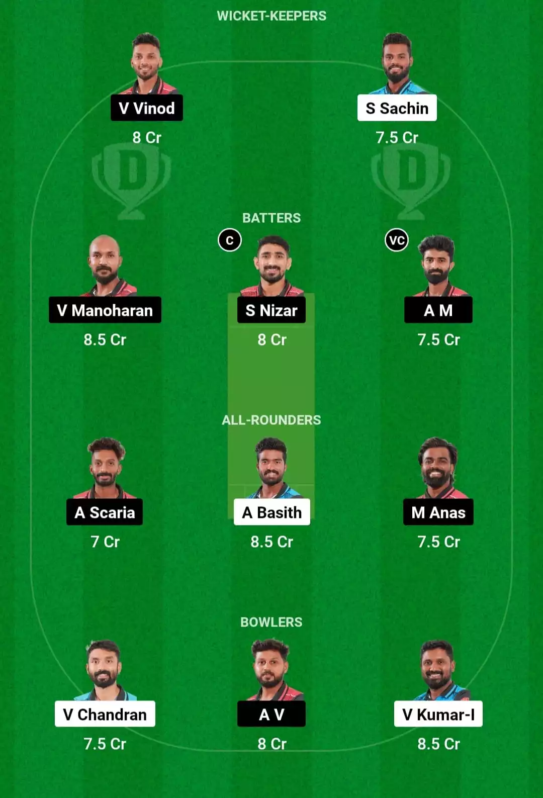 ROY vs EAG Dream11