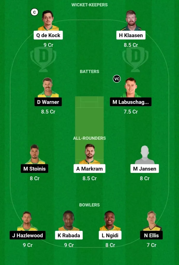 SA vs AUS 5th ODI Dream11 Prediction