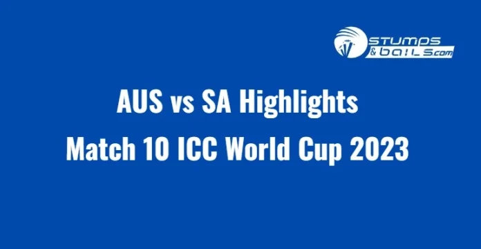 AUS vs SA Highlights Match
